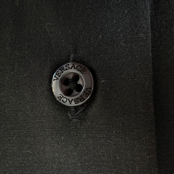 VERSACE Men's Gray Long Sleeve Button Up Shirt Medusa Graphic XXL - Picture 4 of 8